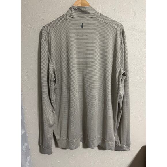 johnnie-o Tan Striped  Quater Zip Pullover Size Large - Picture 2 of 4